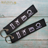 EAT FLY SLEEP REPEAT Aviation Keychain Trinket Strap Embroidery Gift Flight Crew