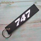 Boeing 747 Aviation Keychain Strap Embroidery Gift