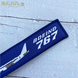 Boeing 767 Trinket Keychain Phone Strap Embroidery Aviation Key Chains