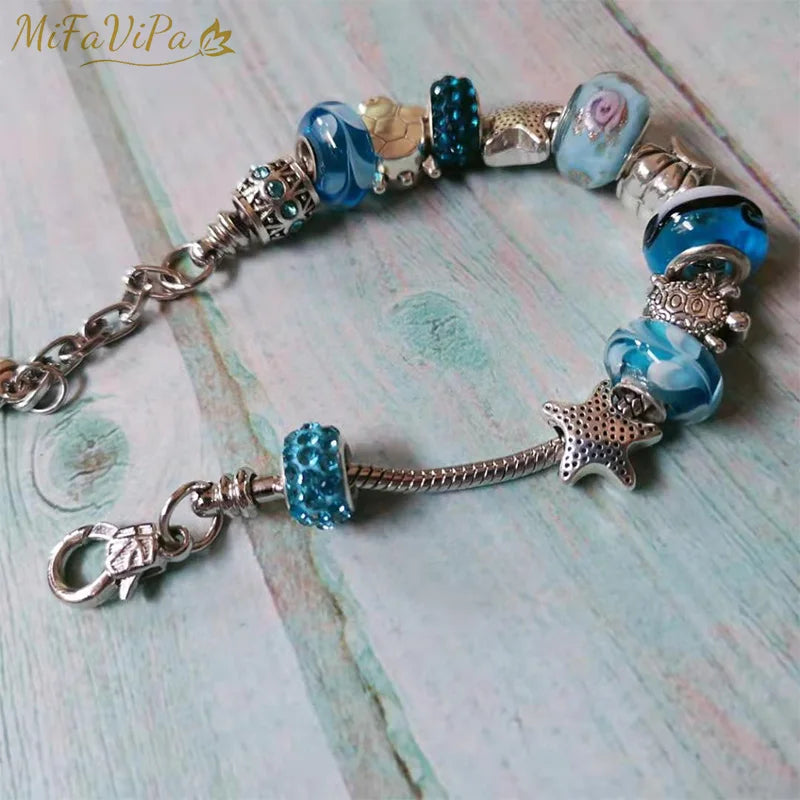 Crystal Bracelet Star Tortois Pandent Jewelry Bracelets Women Alloy