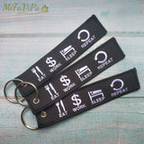 Motorcycle Embroidery Keychain EAT WORK SLEEP REPEAT Trinket Aviation Porte Clef