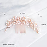Leaves Pearl Hair Clip Comb Wedding Hair Jewelry Accessories Headpieces