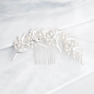 Leaves Pearl Hair Clip Comb Wedding Hair Jewelry Accessories Headpieces