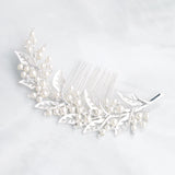 Leaves Pearl Hair Clip Comb Wedding Hair Jewelry Accessories Headpieces