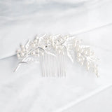 Leaves Pearl Hair Clip Comb Wedding Hair Jewelry Accessories Headpieces