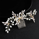 Hand Painted Wedding Hair Comb, Bridal Hair Accessories