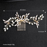 Hand Painted Wedding Hair Comb, Bridal Hair Accessories