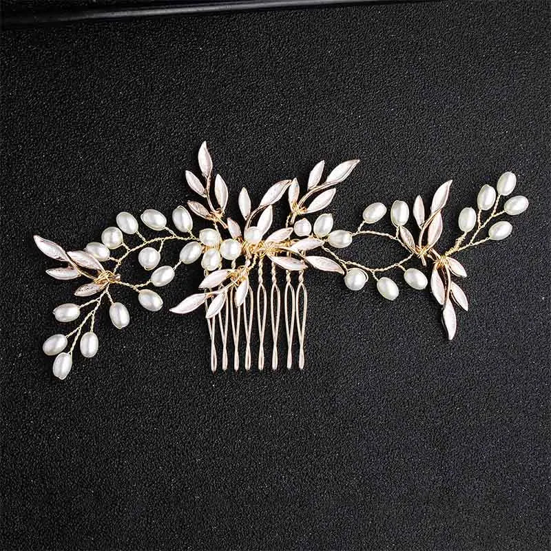 Hand Painted Wedding Hair Comb, Bridal Hair Accessories