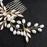 Hand Painted Wedding Hair Comb, Bridal Hair Accessories