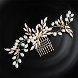 Hand Painted Wedding Hair Comb, Bridal Hair Accessories