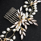 Hand Painted Wedding Hair Comb, Bridal Hair Accessories