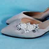 2pcs Rhinestone Flower Shoe Clip Women High Heels Wedding Buckle