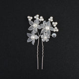 Bride Ivory Flower Hair Pins Wedding Hair Accessories 3Pcs