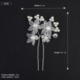 Bride Ivory Flower Hair Pins Wedding Hair Accessories 3Pcs