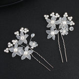 Bride Ivory Flower Hair Pins Wedding Hair Accessories 3Pcs