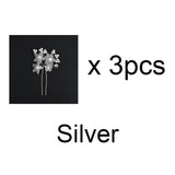 Bride Ivory Flower Hair Pins Wedding Hair Accessories 3Pcs