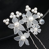 Bride Ivory Flower Hair Pins Wedding Hair Accessories 3Pcs