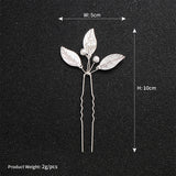 3Pcs Classic Pearls Leaves Wedding Hairpins Women Hair Clips Bridal Accessories