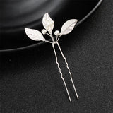 3Pcs Classic Pearls Leaves Wedding Hairpins Women Hair Clips Bridal Accessories