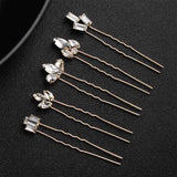 5pcs Austrian Crystal Wedding Hairpins Hair Accessories