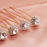 6 Pcs/lot Crystal Ball Hairpins Wedding Hair Accessories