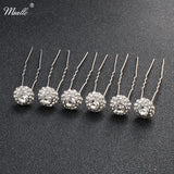 6 Pcs/lot Crystal Ball Hairpins Wedding Hair Accessories