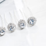 6 Pcs/lot Crystal Ball Hairpins Wedding Hair Accessories