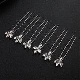 6pcs Austrian Crystal Wedding Hairpins