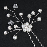 Crystal Hair Forks Tiara Wedding Hair Stick