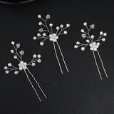 Crystal Hair Forks Tiara Wedding Hair Stick