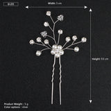 Crystal Hair Forks Tiara Wedding Hair Stick