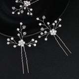 Crystal Hair Forks Tiara Wedding Hair Stick
