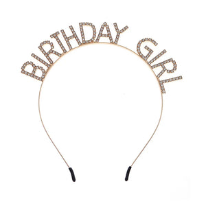 Birthday Headbands Rhinestone Hairbands Crown P