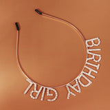Birthday Headbands Rhinestone Hairbands Crown P
