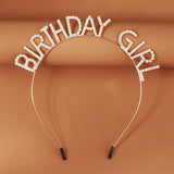 Birthday Headbands Rhinestone Hairbands Crown P