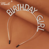 Birthday Headbands Rhinestone Hairbands Crown P