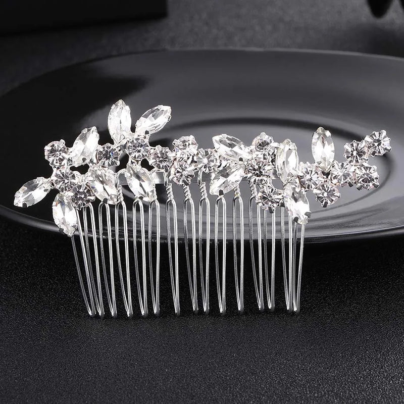 Rhinestone Hair Comb Clips Crystal Hair Jewelry