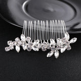 Rhinestone Hair Comb Clips Crystal Hair Jewelry