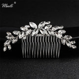 Austrian Crystal Hair Combs Silver Wedding Jewelry Headdress