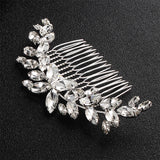 Austrian Crystal Hair Combs Silver Wedding Jewelry Headdress