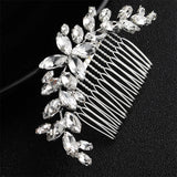 Austrian Crystal Hair Combs Silver Wedding Jewelry Headdress