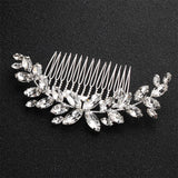 Austrian Crystal Hair Combs Silver Wedding Jewelry Headdress