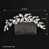 Austrian Crystal Hair Combs Silver Wedding Jewelry Headdress