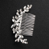 Austrian Crystal Hair Combs Silver Wedding Jewelry Headdress