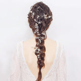Rhinestone Pearls Leaves Flowers Hair Vine Wedding Hair Accessories