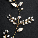 Rhinestone Pearls Leaves Flowers Hair Vine Wedding Hair Accessories