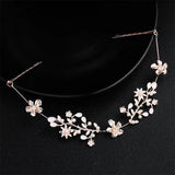 Rose Flower Crystal Headband Wedding Hair Ornaments