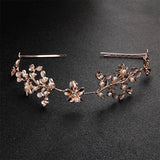 Rose Flower Crystal Headband Wedding Hair Ornaments