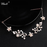 Rose Flower Crystal Headband Wedding Hair Ornaments