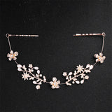 Rose Flower Crystal Headband Wedding Hair Ornaments